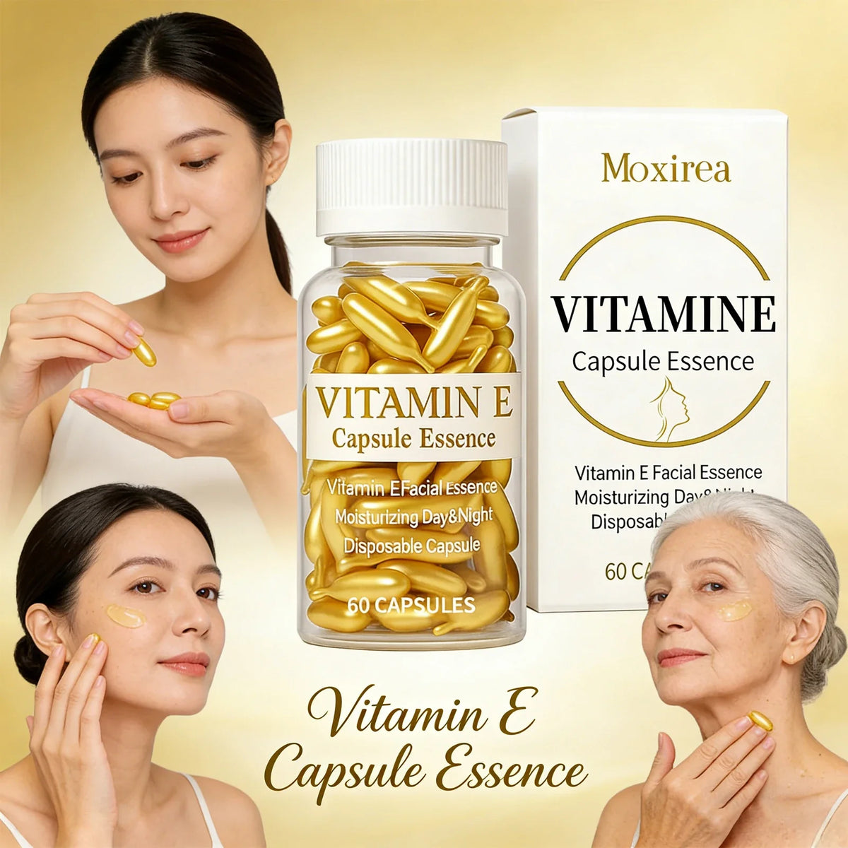 Vitamin E Face Serum Capsules – Hydration & Brightening | Qme Face Serum Capsules Qme