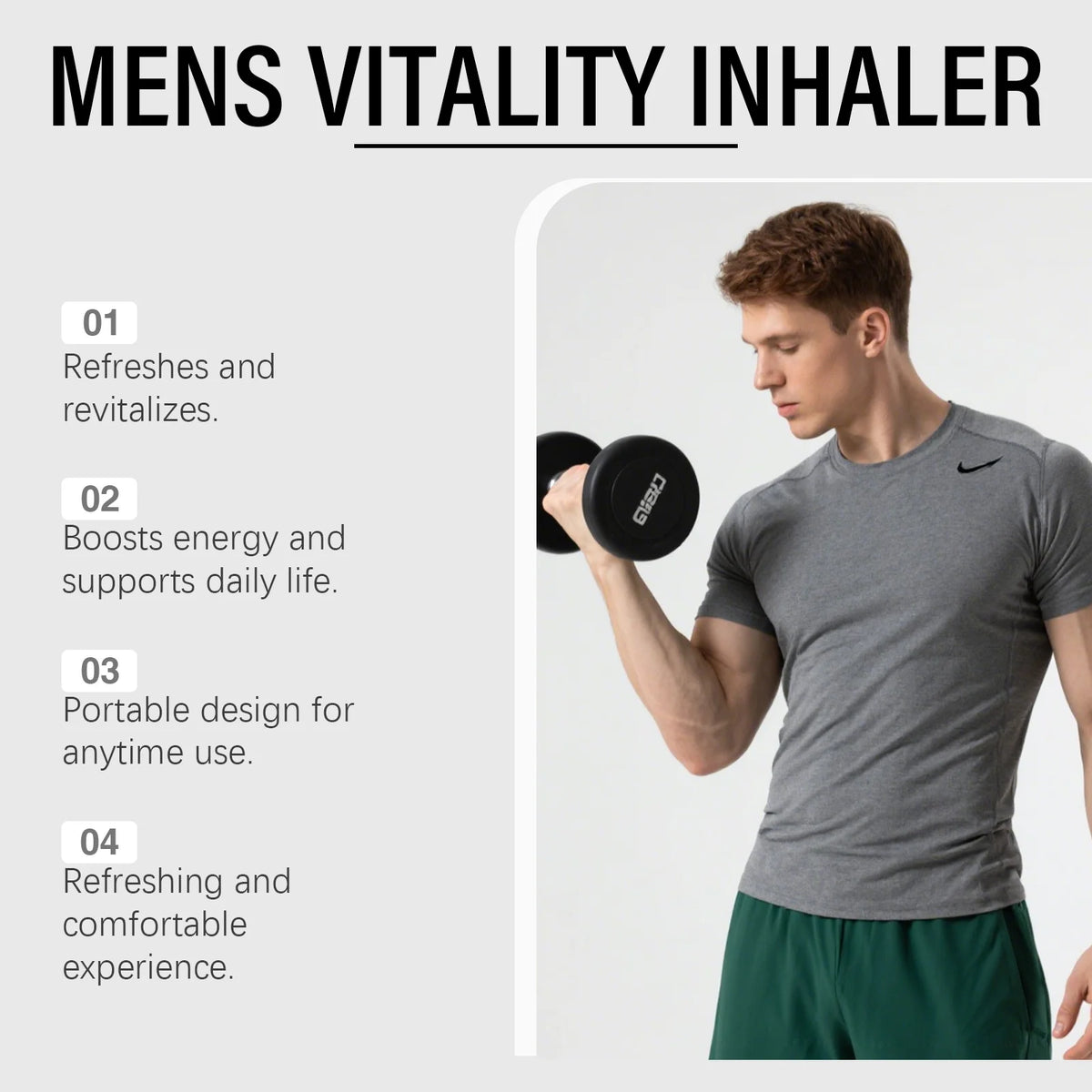 South Moon Men's Energizing Nasal Inhaler – Focus & Refresh Aromatherapy Inhaler Qst