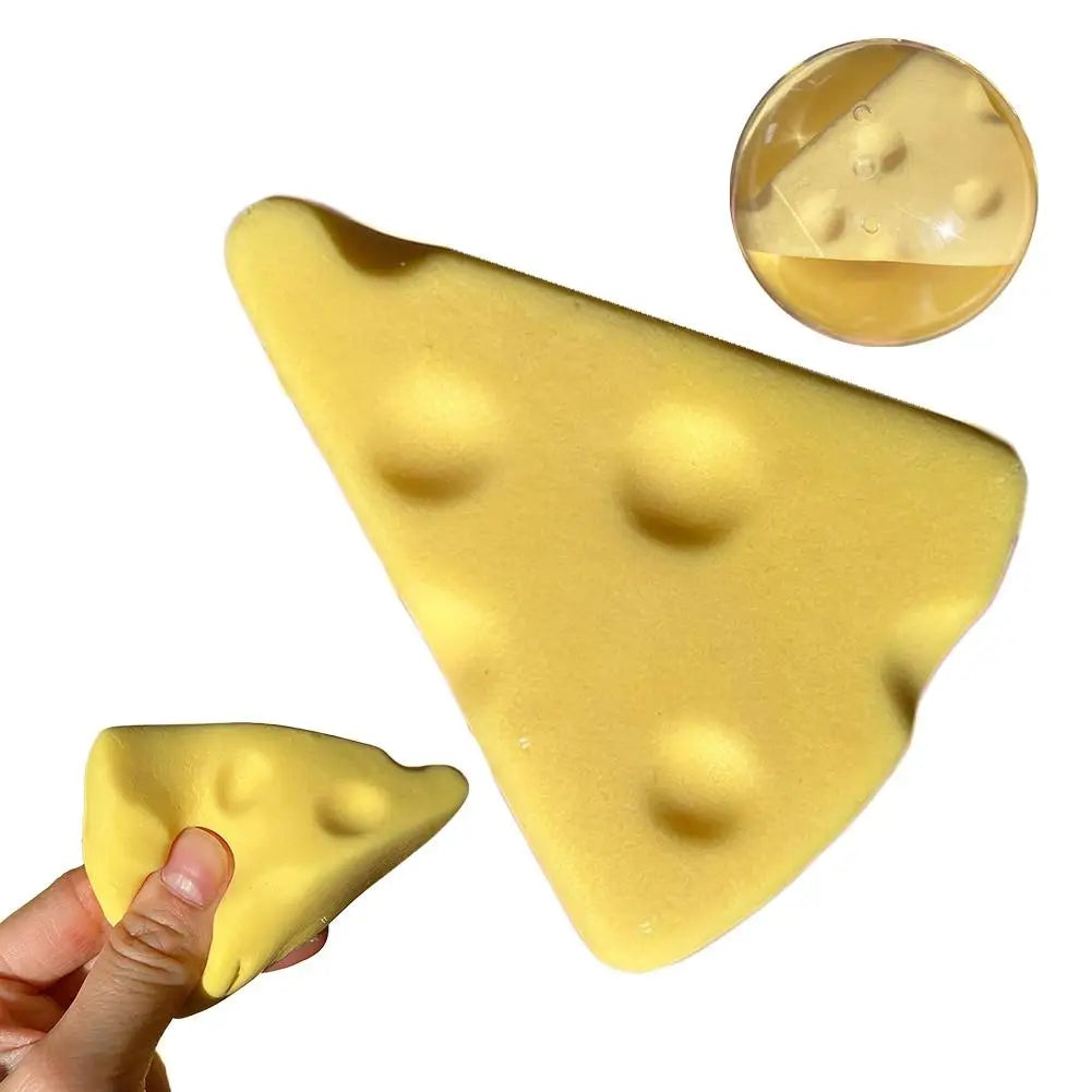 Cheese Block Squishy Fidget Squeeze Toy – Gift for Kids Squishy Fidget Toy Qme cheese
