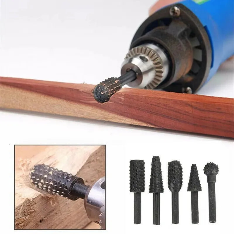 5-Piece Wood Carving Drill Knife Set | Woodworking Tools Wood Carving Tool Set Qme