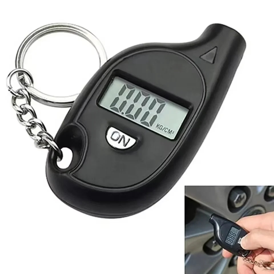 Mini Digital Tire Pressure Gauge LCD – PSI Bar kPa Tire Pressure Gauge Qst Black 1pc