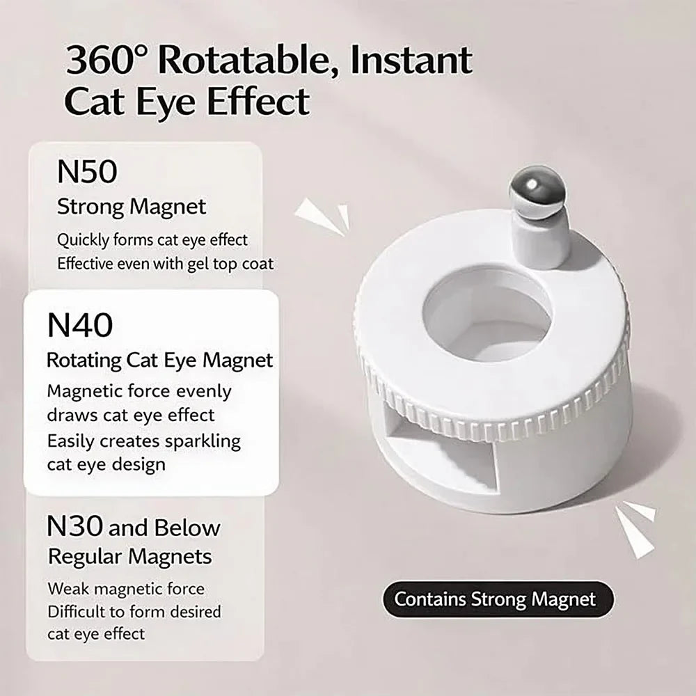 Cat Eye Nail Magnet Spinner – Automatic Glass Bead Art Tool Nail Art Tool Qme