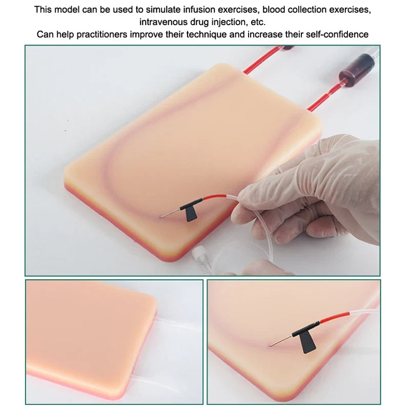 U-Shaped IV Training Module – Simulated Blood Return Practice Pad Medical Training Pad Qme