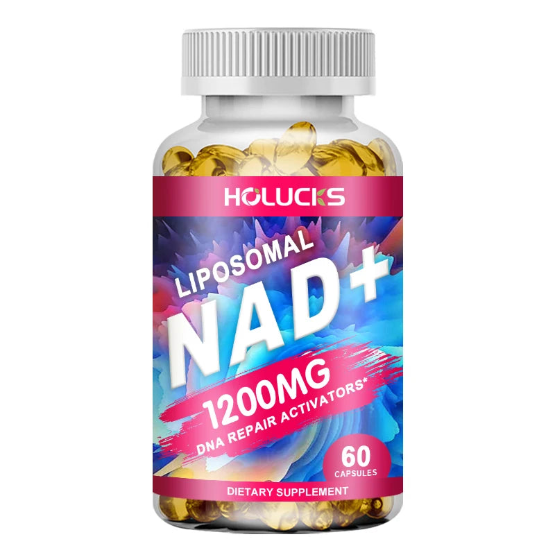 Holucks NAD+ Supplement – Energy, Skin & Hair Support, 120ct NAD+ Supplement Qst 60pcs - 1 BOX Trial