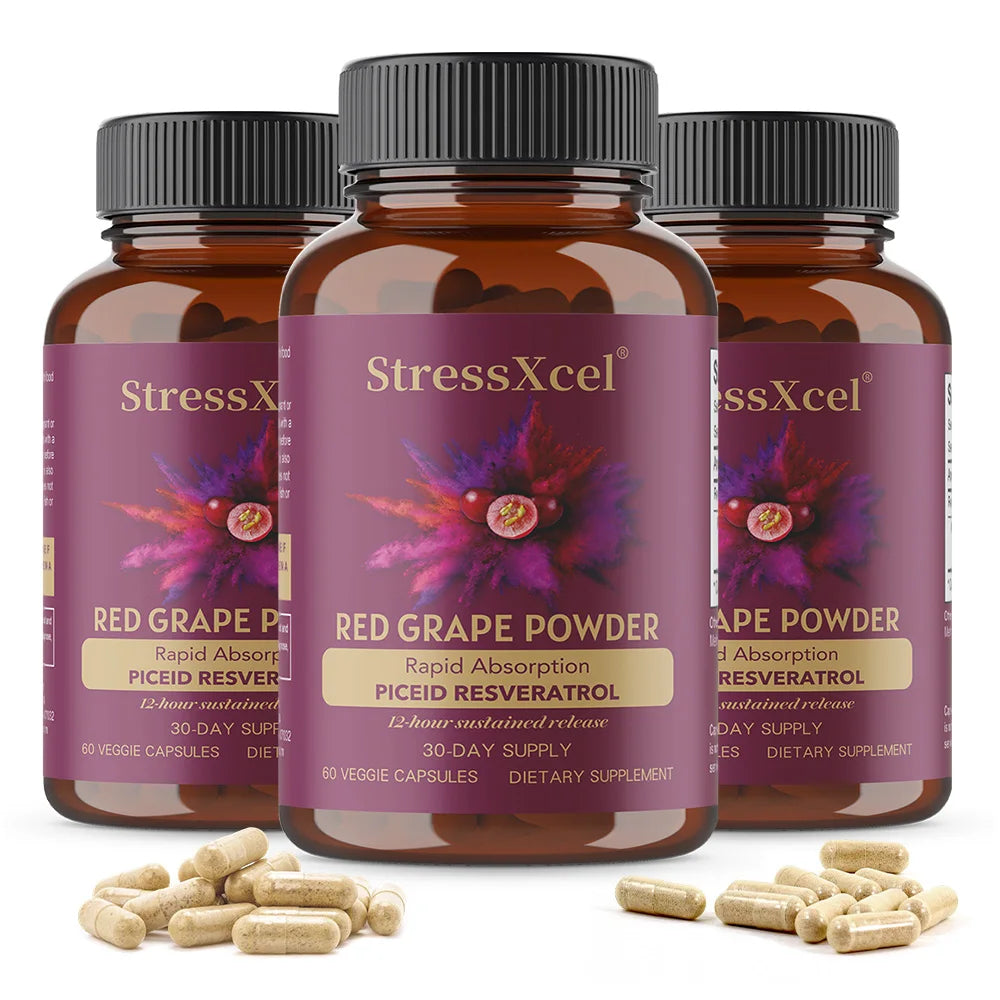 ZENVITALIZE Resveratrol Capsules – Red Grape Antioxidant Antioxidant Supplement Qst 60 count-3 bottle