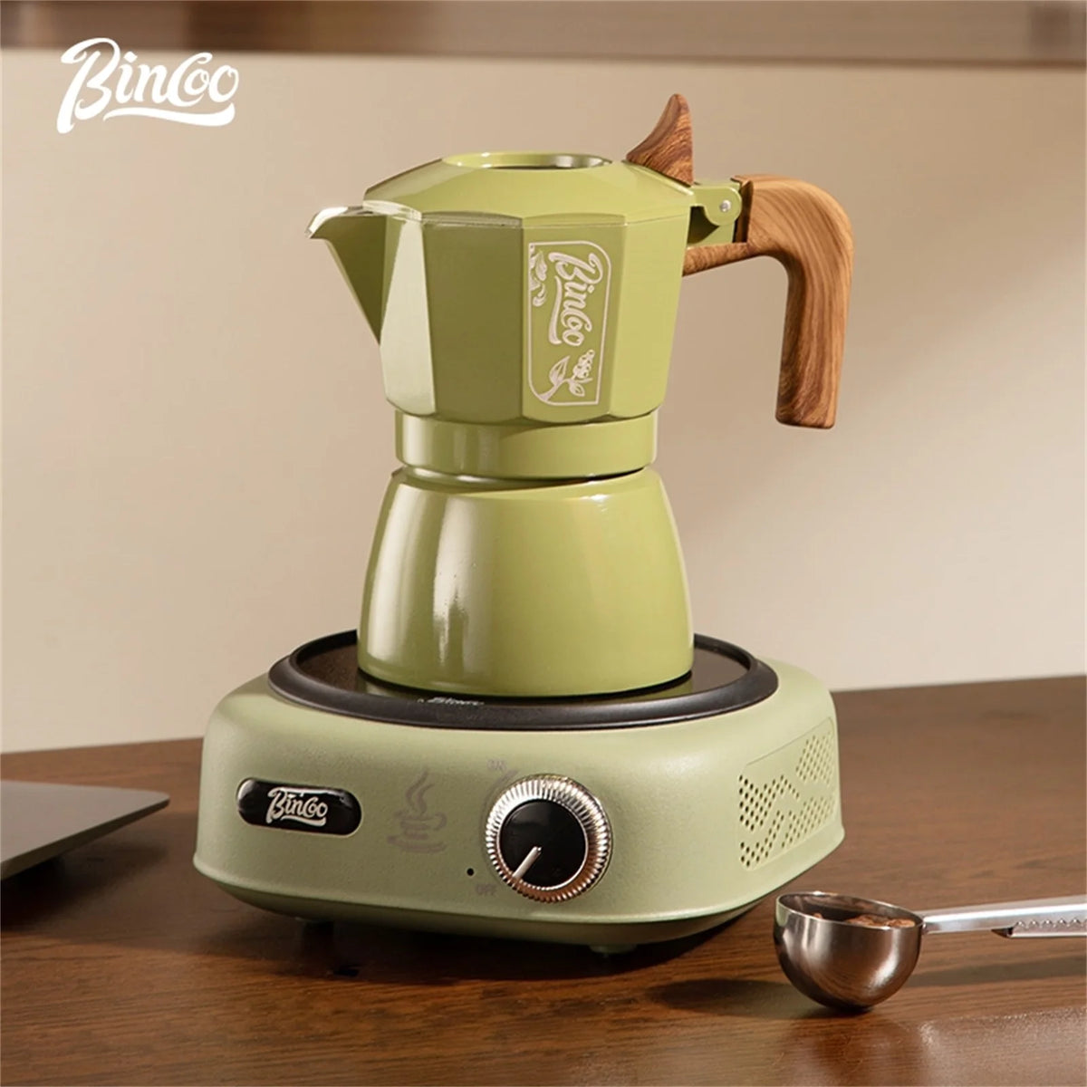 Bincoo 6-Color Moka Pot 2-Valve Espresso Starter Kit Stovetop Espresso Maker Qst