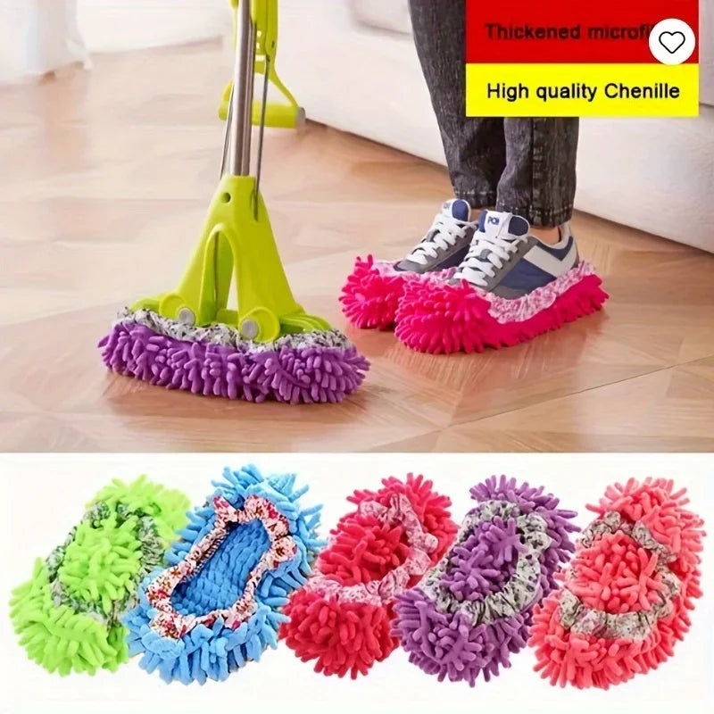 Microfiber Floor Dusting Slippers – Hands-Free Cleaning Floor Dusting Slippers Qme
