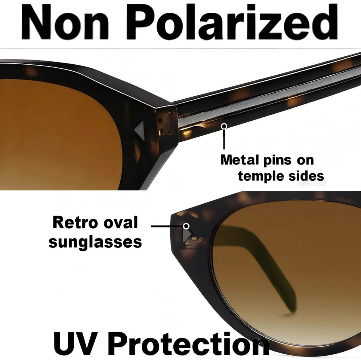 VOPHA Y2K Cat Eye Sunglasses UV400 – Vintage Pilot Style Cat Eye Sunglasses Qst