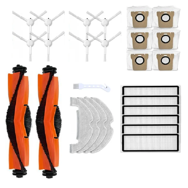 Xiaomi Robot Vacuum Side Brush & HEPA Filter Replacement Set Vacuum Replacement Parts Qme As shown