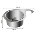 Swan Stainless Steel Sink Strainer Hanging Drain Basket Sink Strainer Basket Qme silver 25CM