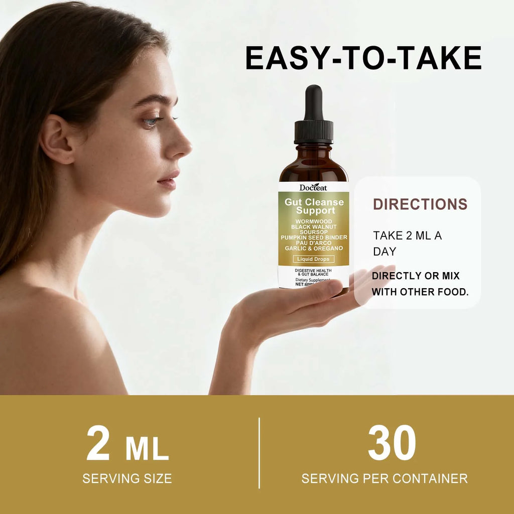 Black Walnut & Wormwood Herbal Digestive Support Drops 60ML Herbal Supplement Drops Qst