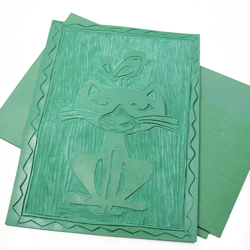 Carving Rubber Block Printmaking Stamp Sheet | Soft Engraving Printmaking Rubber Block Qme
