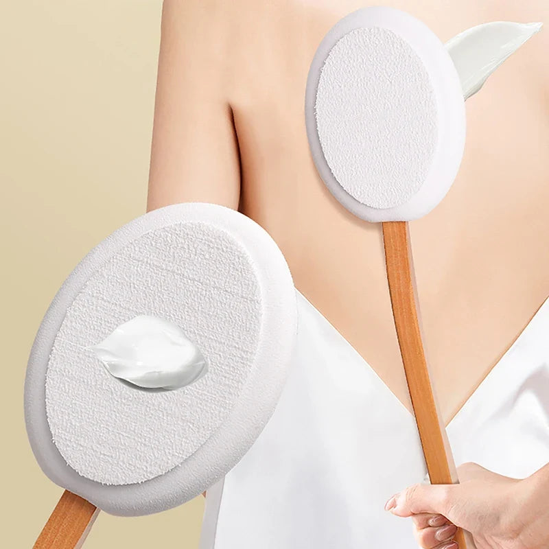 Long Handle Shower Body Brush & Sunscreen Applicator Body Brush Scrubber Qme