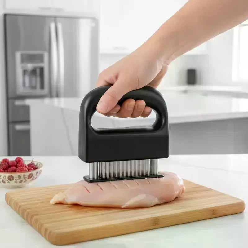 48-Needle Stainless Steel Meat Tenderizer – Steak & BBQ Tool Meat Tenderizer Qme