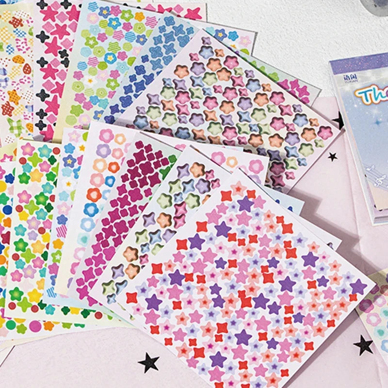 Pentagram Mini Die-Cut Sticker Book 24 Sheets – DIY Craft Die-Cut Sticker Book Qme