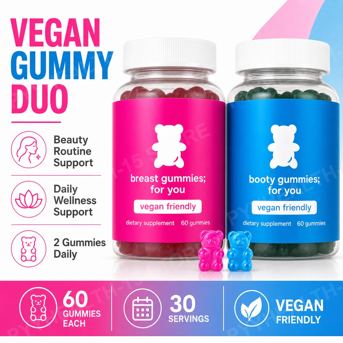 Women's Multivitamin Gummies | Herbal Extracts & Vitamins 60ct Multivitamin Gummies Qst