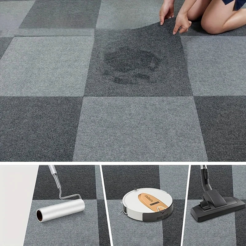Self-Adhesive Carpet Tiles 30x30cm – Non-Slip Floor Mat Carpet Floor Tile Qst