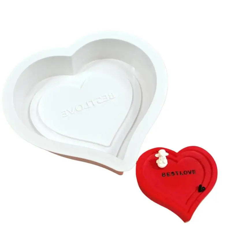 Heart Rose Silicone Cake Mold – Valentine's Mousse Baking Silicone Cake Mold Qme A