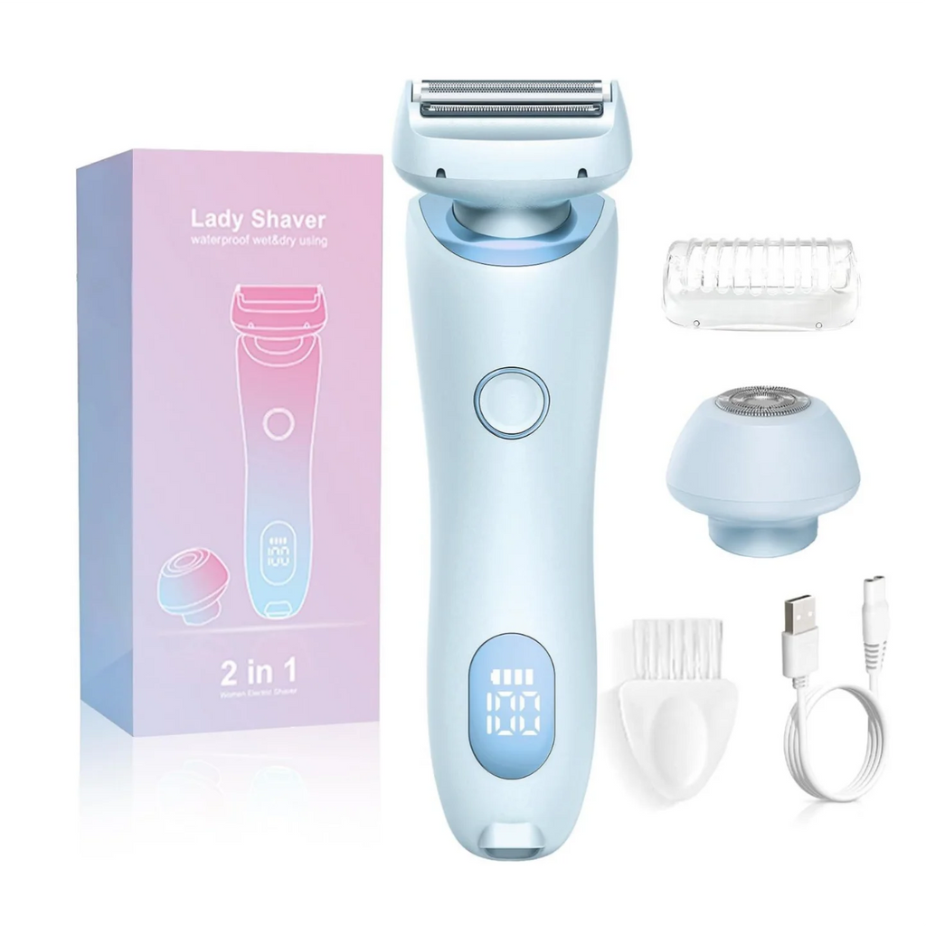 VIMYSHOW 2-in-1 Women's Electric Shaver & Bikini Trimmer Women's Electric Shaver Qst Blue