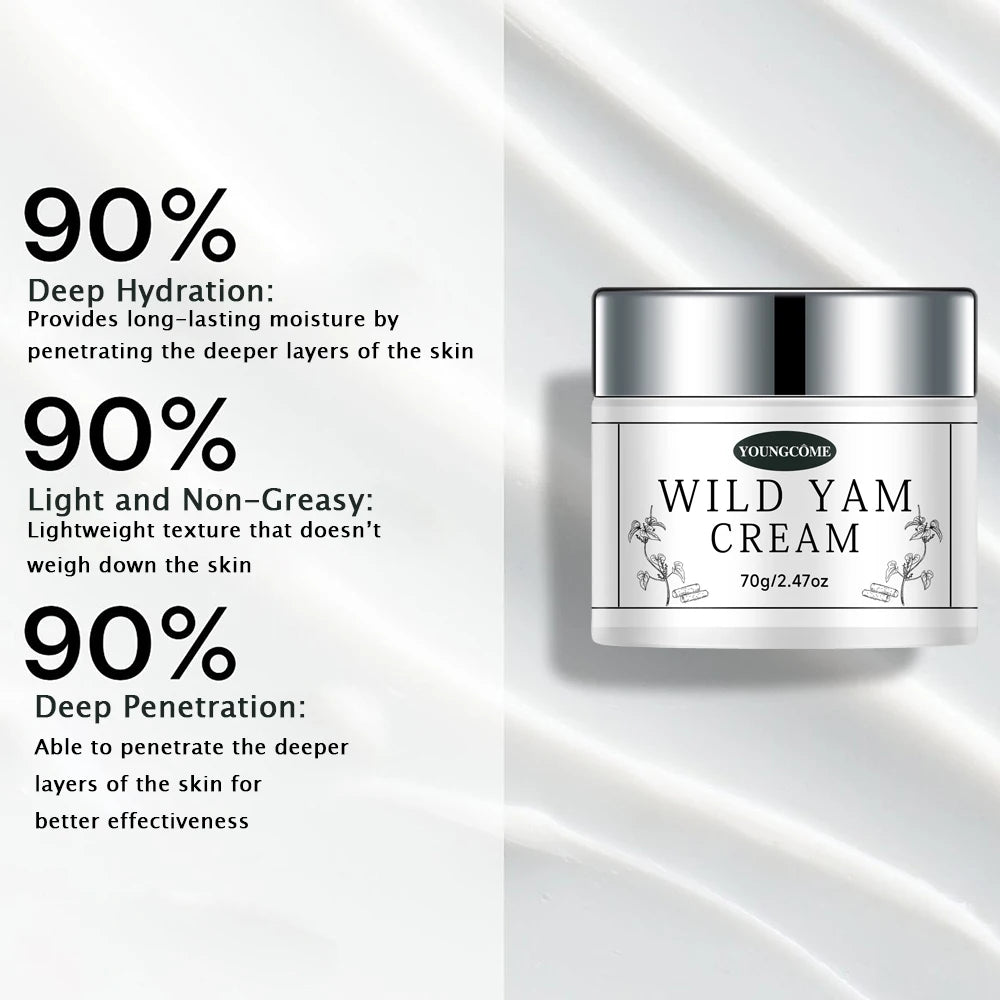 YOUNGCOME Wild Yam Root Face Cream – Brightening & Hydrating Face Moisturizer Cream Qst