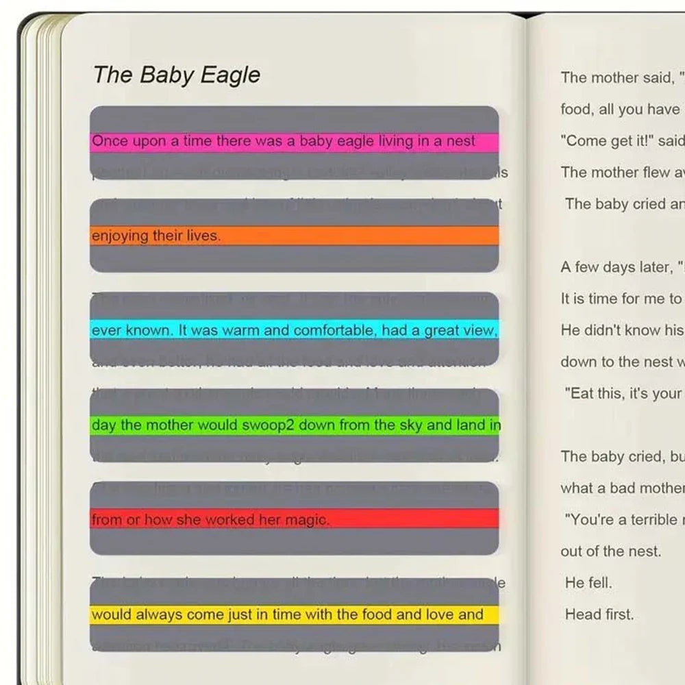 Guided Reading Strips Highlight Overlays Multicolor – 1–8 Pack Reading Overlay Strips Qme