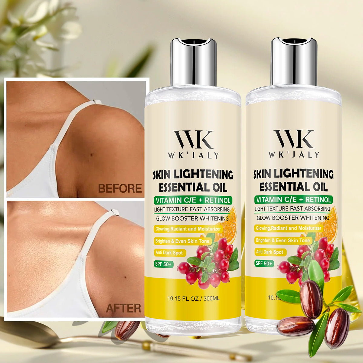WK'JALY Brightening Body Oil – Even Skin Tone & Deep Moisture Brightening Body Oil Qst