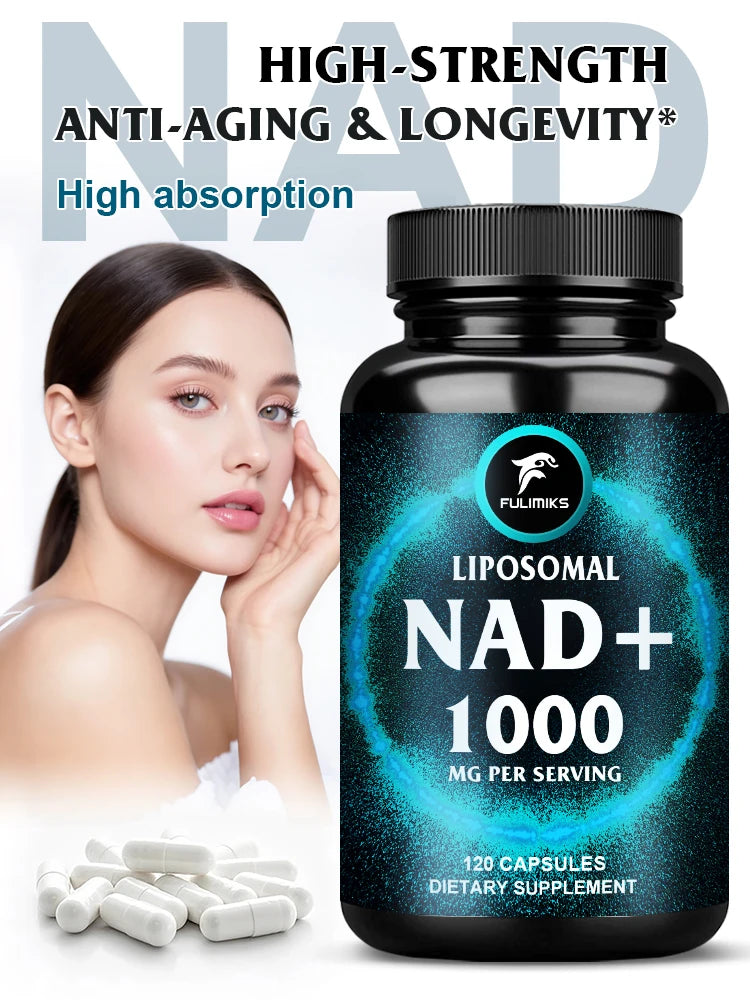 Organic Liposomal NAD+ Capsules – Energy, Skin & Brain Dietary Supplement Qst