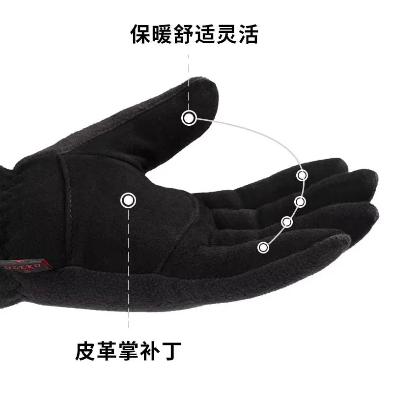 Deerskin Leather Winter Gloves – Insulated & Windproof Winter Leather Gloves Qme