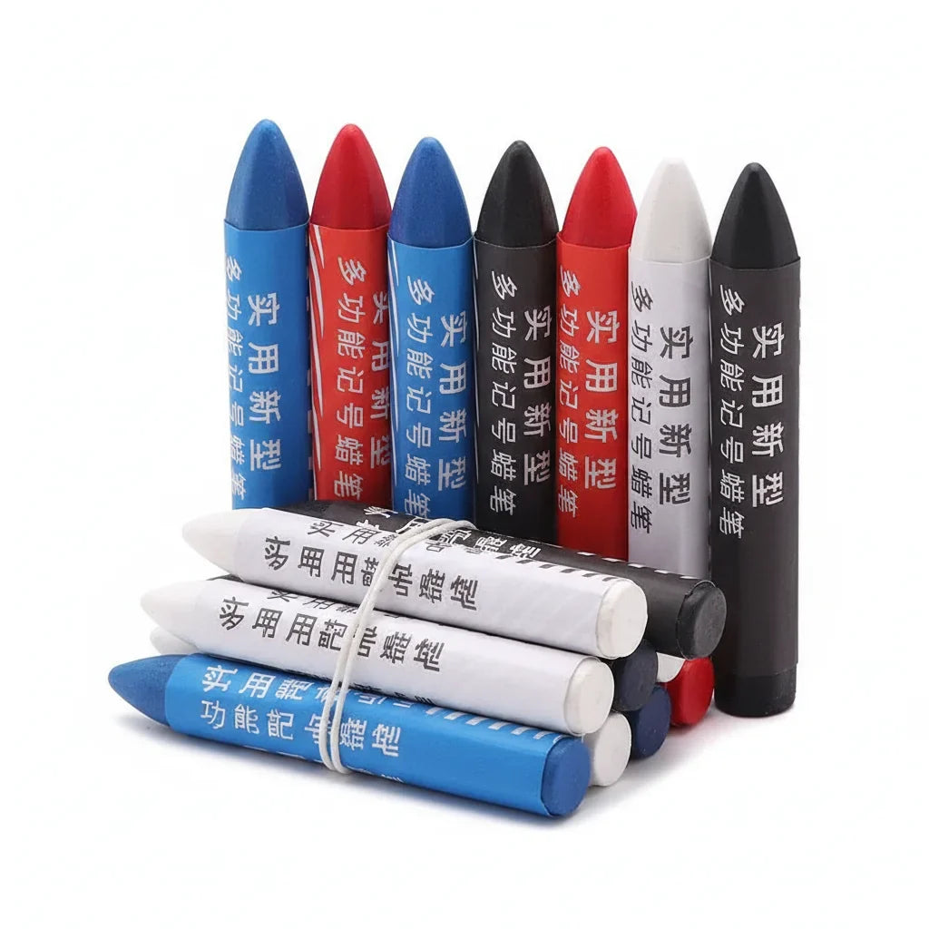 Tire Crayon Marker – Oil & Water Resistant, 4 Colors | Qme Tire Marking Crayon Qme