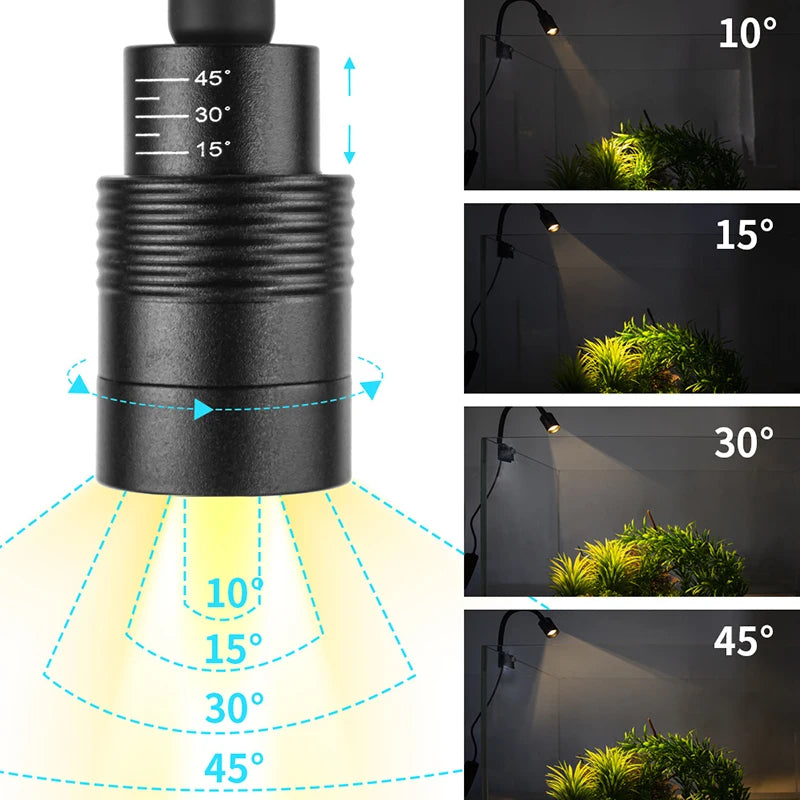 USB Clip-On Aquarium LED Light 3W – Waterproof Fish Tank Grow Lamp Aquarium LED Light Qst