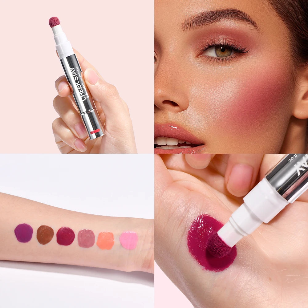 Lakerain Liquid Blush Pen – Sponge Tip, Long-Lasting Blush Liquid Blush Pen Qst