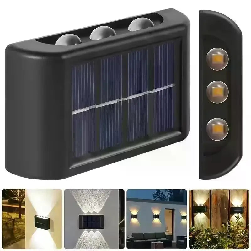 Solar Wall Lamp Outdoor Waterproof LED Fence Light Solar Outdoor Wall Light Qme