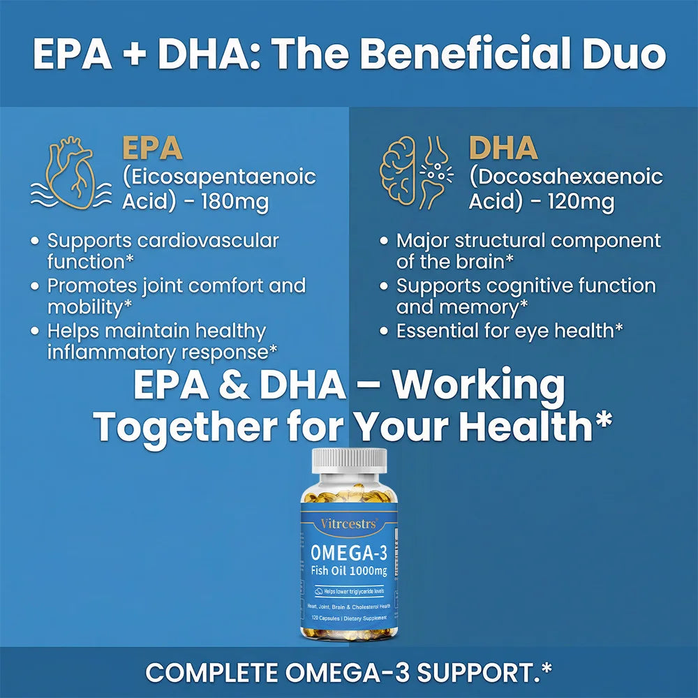 ZENVITALIZE Omega-3 Fish Oil 1300mg | EPA & DHA Supplement Omega-3 Supplement Qst