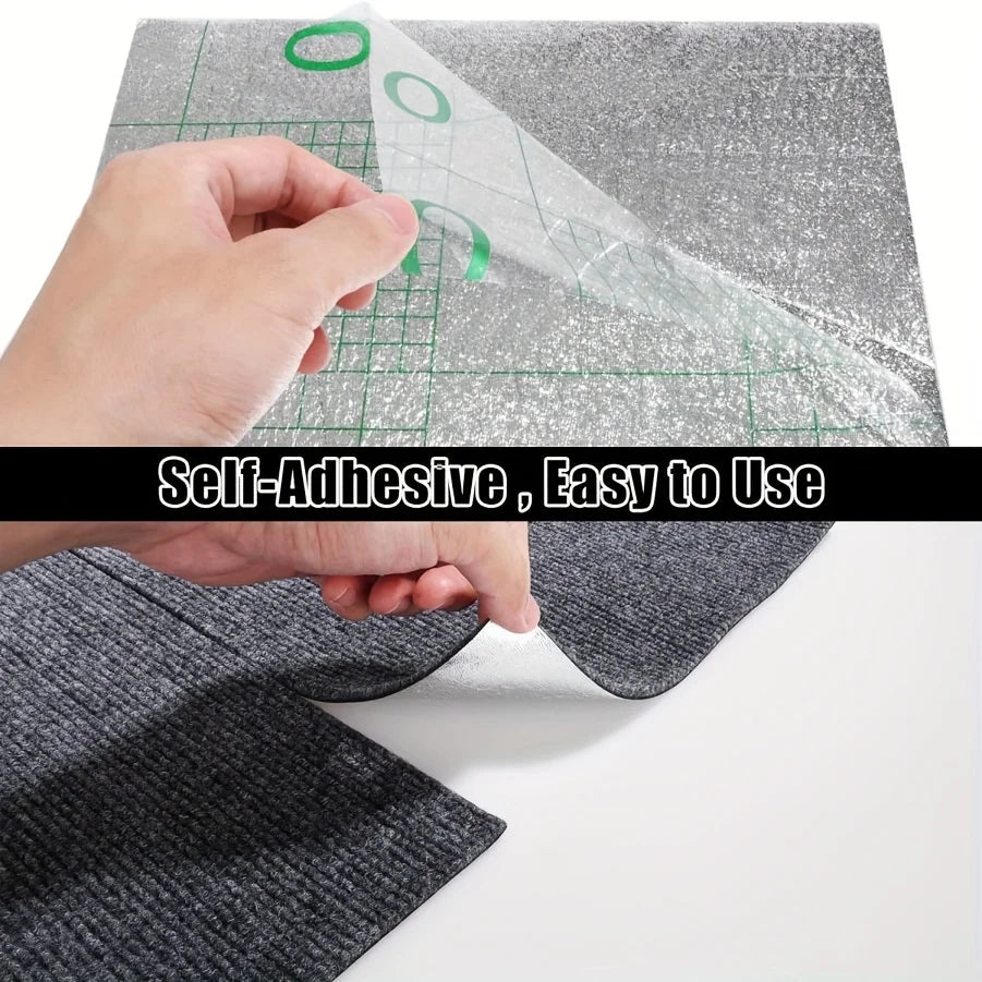Self-Adhesive Carpet Tiles 30x30cm – Non-Slip Floor Mat Carpet Floor Tile Qst