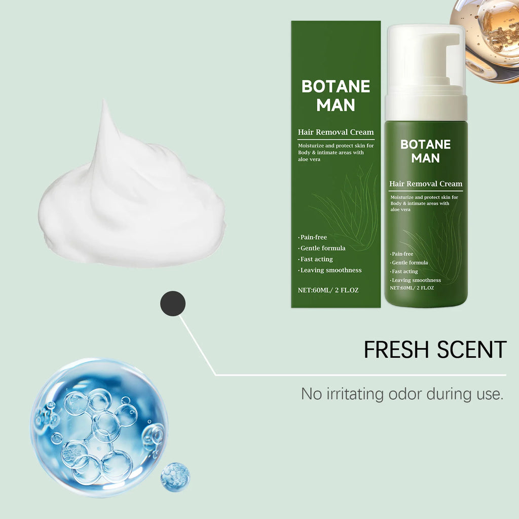 Eelhoe 60ml Aloe Vera Hair Removal Mousse Spray Hair Removal Mousse Qst