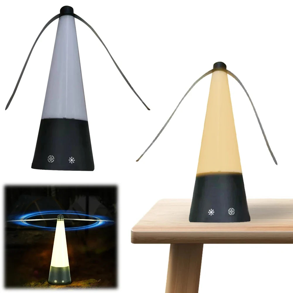 Holographic Blade Fly Deterrent Fan with LED Light | Table Top Fly Deterrent Fan Qme