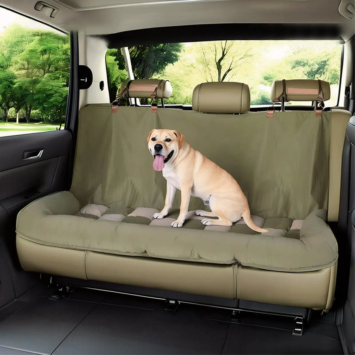Foldable Dog Back Seat Cover & Car Cushion Mat | Qme Dog Car Seat Cover Qme