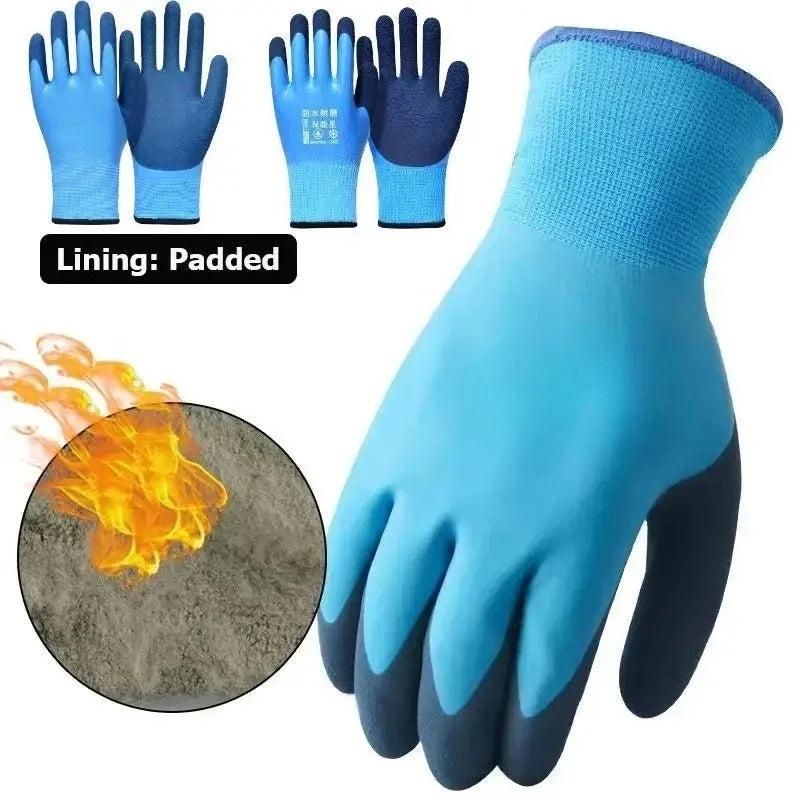 2 Pairs Winter Fishing Gloves Fleece Lined Thickened Warm Winter Fishing Gloves Qme