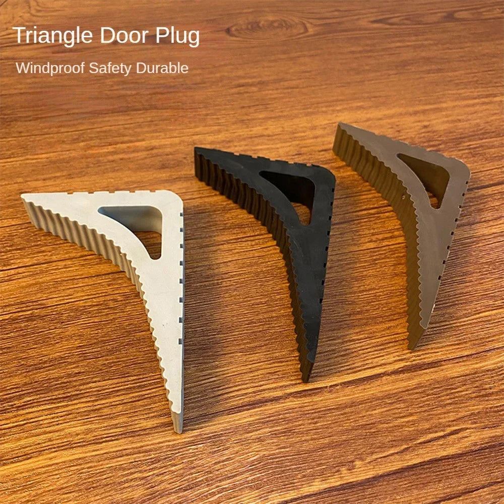 Rubber Wedge Door Stopper – Reusable Shock-Absorbing Block Wedge Door Stopper Qme