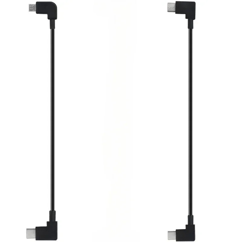 90° USB-C & Micro USB Fast Charging Cable 2.4A 30cm | Qme USB Charging Cable Qme