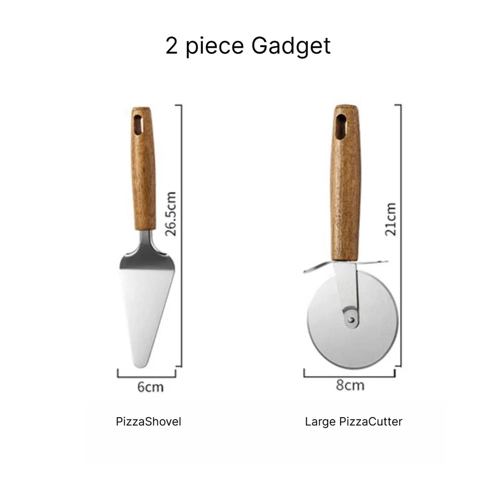 6-in-1 Acacia Wood & Stainless Steel Kitchen Tool Set Kitchen Tool Set Qme 2pcs gadgets b