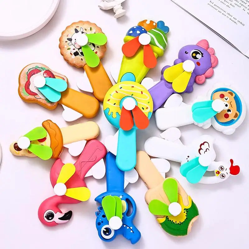 Portable Mini Hand Fan – Cute Cartoon Party Gift for Kids & Adults Novelty Hand Fan Qme