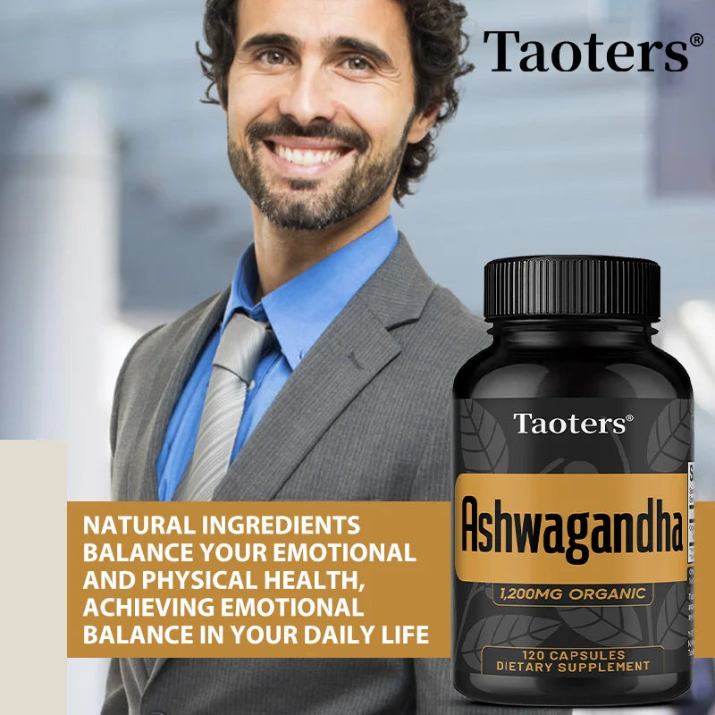Organic Ashwagandha Capsules – Focus, Energy & Mood Support Herbal Supplement Qst