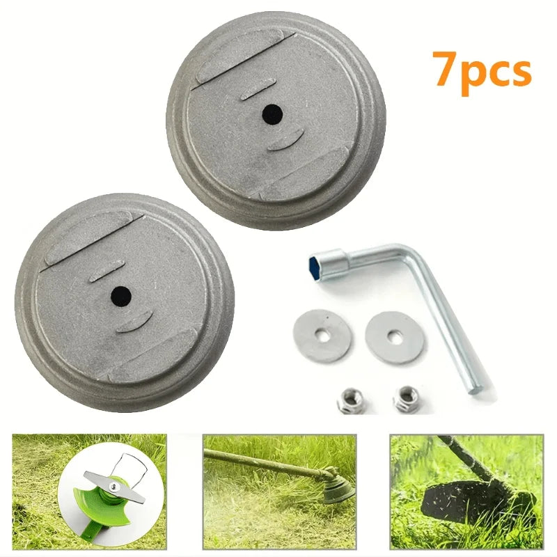 Electric Lawn Mower Blade Base Replacement Protective Cover Lawn Mower Accessory Qme 7PCS