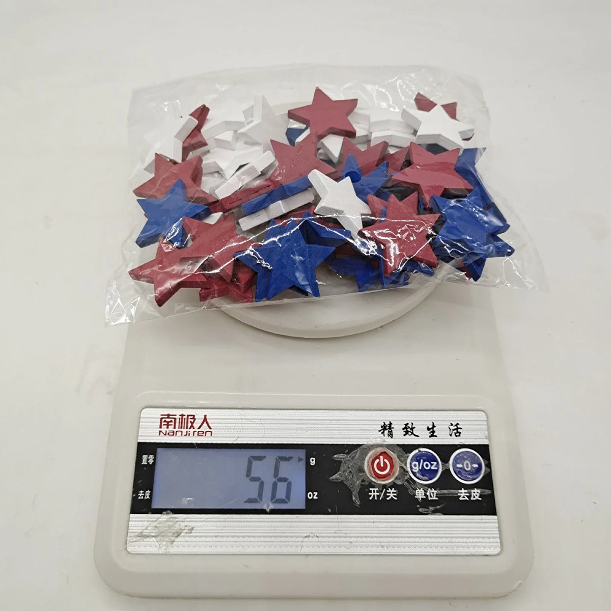 Wooden Multi-Size Star Decorations – 4th of July Patriotic Décor Holiday Star Decorations Qme