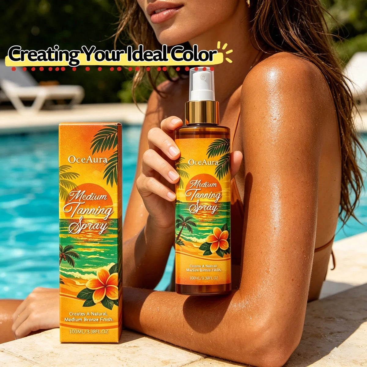 Oceaura Self Tanning Spray – Long-Lasting Bronzer for Deeper Glow Self Tanning Spray Qme
