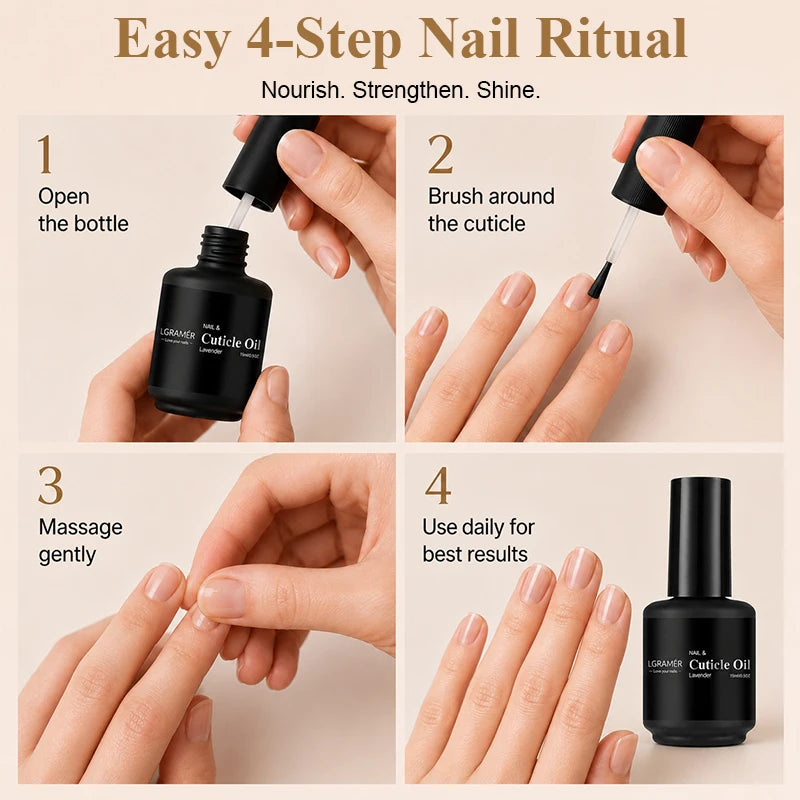 LGRAMER 15ml Cuticle Oil Nail Treatment – 12 Scents Cuticle Oil Treatment Qst