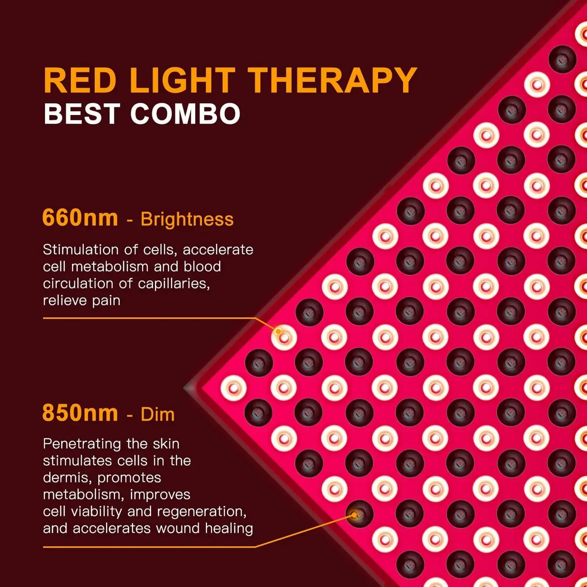 XceeFit 45W Red Light Therapy Panel 660nm 850nm LED Face & Body LED Therapy Panel Qst