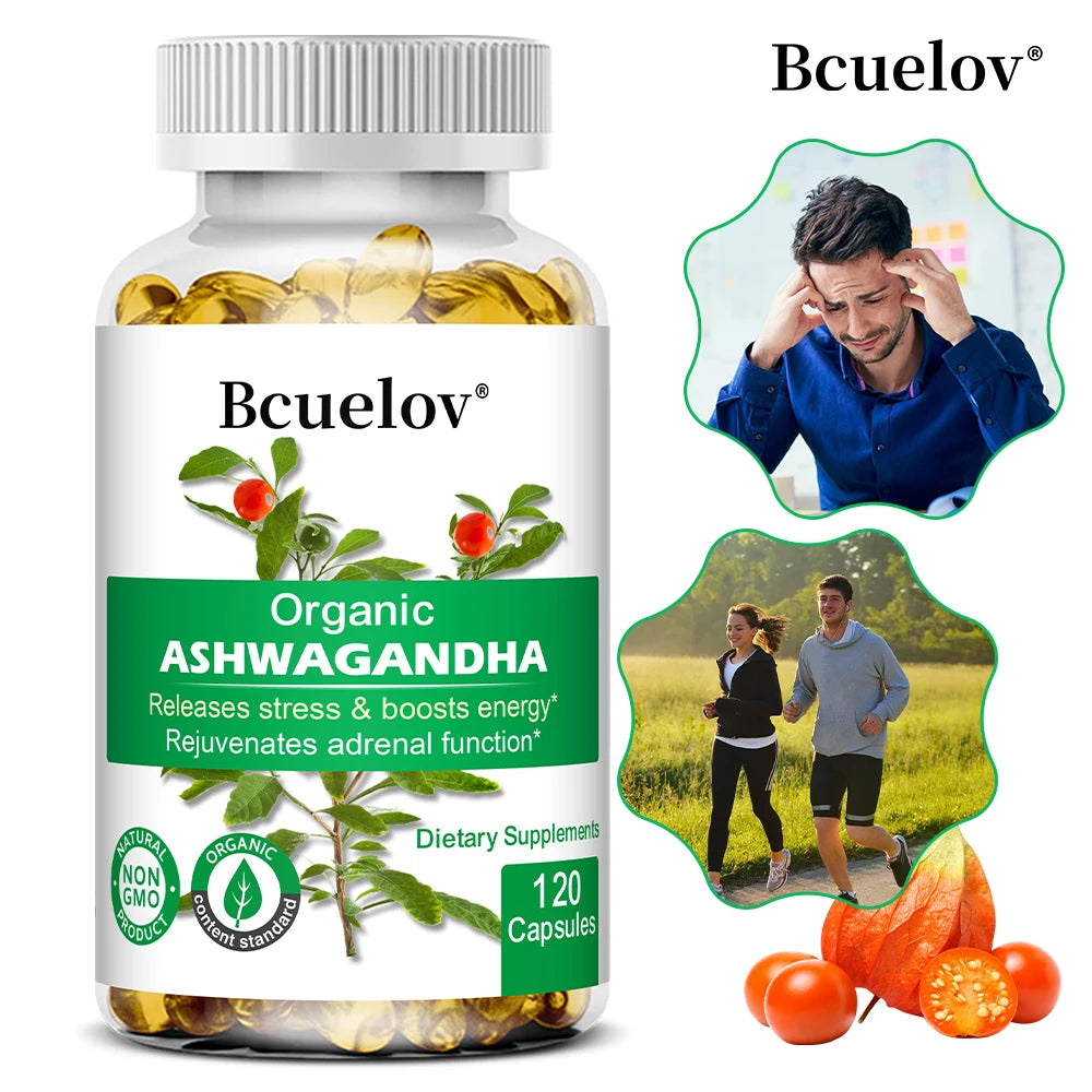 Organic Ashwagandha Capsules – Mood, Focus & Sleep Support Herbal Supplement Qst