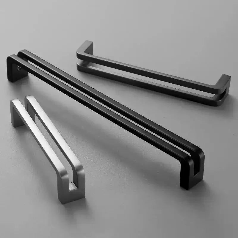 Nordic Cabinet Pulls – Gray Black Brushed Zinc Alloy Handles Cabinet Pulls Qme